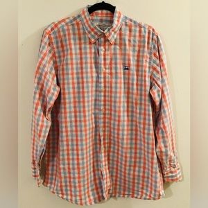 Bald Head Blues | Pink/Blue Gingham Long Sleeve Button Down | Large